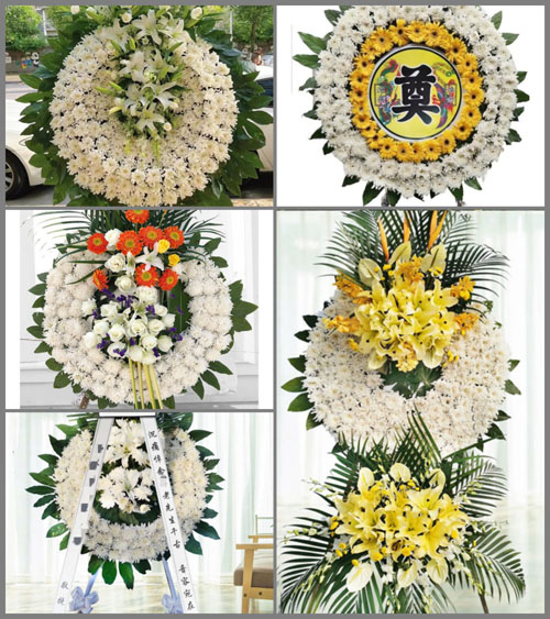 四川成都彭州市升平镇广圣村花圈速递