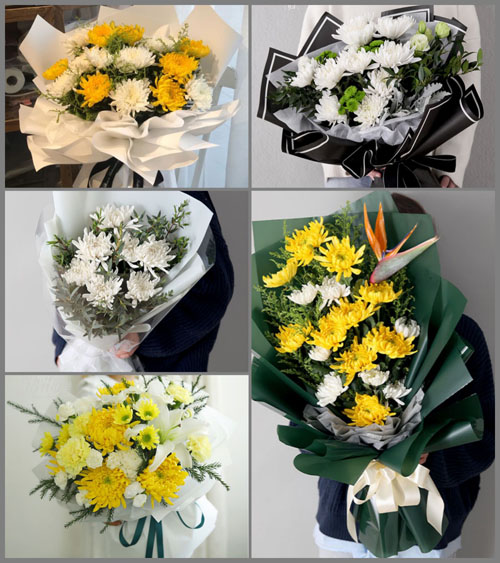 四川成都彭州市升平镇广圣村白事花束代送